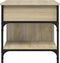 vidaXL - Salontafel - 70x50x50 - cm - bewerkt - hout - en - metaal - sonoma - eikenkleur