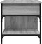 vidaXL - Salontafel - 70x50x50 - cm - bewerkt - hout - en - metaal - grijs - sonoma