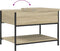 vidaXL - Salontafel - 70x50x50 - cm - bewerkt - hout - en - metaal - sonoma - eikenkleur