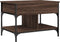 vidaXL - Salontafel - 70x50x50 - cm - bewerkt - hout - en - metaal - bruineikenkleur