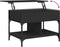 vidaXL - Salontafel - 70x50x50 - cm - bewerkt - hout - en - metaal - zwart