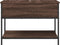 vidaXL - Salontafel - 70x50x50 - cm - bewerkt - hout - en - metaal - bruineikenkleur
