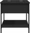 vidaXL - Salontafel - 70x50x50 - cm - bewerkt - hout - en - metaal - zwart