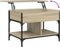 vidaXL - Salontafel - 70x50x50 - cm - bewerkt - hout - en - metaal - sonoma - eikenkleur