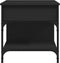 vidaXL - Salontafel - 70x50x50 - cm - bewerkt - hout - en - metaal - zwart