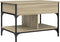 vidaXL - Salontafel - 70x50x50 - cm - bewerkt - hout - en - metaal - sonoma - eikenkleur