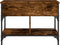 vidaXL - Salontafel - 70x50x50 - cm - bewerkt - hout - en - metaal - gerookt - eiken