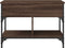vidaXL - Salontafel - 70x50x50 - cm - bewerkt - hout - en - metaal - bruineikenkleur