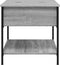 vidaXL - Salontafel - 70x50x50 - cm - bewerkt - hout - en - metaal - grijs - sonoma