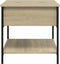 vidaXL - Salontafel - 70x50x50 - cm - bewerkt - hout - en - metaal - sonoma - eikenkleur