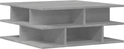 vidaXL - Salontafel - 70x70x29 - cm - bewerkt - hout - betongrijs