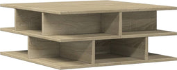 vidaXL - Salontafel - 70x70x29 - cm - bewerkt - hout - sonoma - eikenkleurig