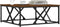 vidaXL - Salontafel - 70x70x30 - cm - bewerkt - hout - bruin - eikenkleur
