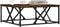 vidaXL - Salontafel - 70x70x30 - cm - bewerkt - hout - gerookt - eikenkleurig