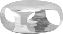 vidaXL - Salontafel - 70x70x32 - cm - gegoten - aluminium - zilverkleurig