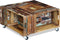 vidaXL - Salontafel - 70x70x35 - cm - massief - gerecycled - hout