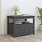 vidaXL - Salontafel - 71x49x55 - cm - massief - grenenhout - grijs