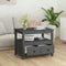 vidaXL - Salontafel - 71x49x55 - cm - massief - grenenhout - grijs