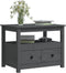 vidaXL - Salontafel - 71x49x55 - cm - massief - grenenhout - grijs