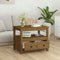 vidaXL - Salontafel - 71x49x55 - cm - massief - grenenhout - honingbruin