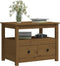 vidaXL - Salontafel - 71x49x55 - cm - massief - grenenhout - honingbruin