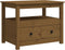 vidaXL - Salontafel - 71x49x55 - cm - massief - grenenhout - honingbruin