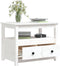 vidaXL - Salontafel - 71x49x55 - cm - massief - grenenhout - wit