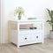vidaXL - Salontafel - 71x49x55 - cm - massief - grenenhout - wit