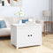 vidaXL - Salontafel - 71x49x55 - cm - massief - grenenhout - wit