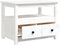 vidaXL - Salontafel - 71x49x55 - cm - massief - grenenhout - wit