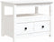 vidaXL - Salontafel - 71x49x55 - cm - massief - grenenhout - wit