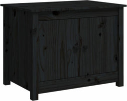vidaXL - Salontafel - 71x49x55 - cm - massief - grenenhout - zwart