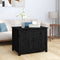 vidaXL - Salontafel - 71x49x55 - cm - massief - grenenhout - zwart