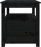 vidaXL - Salontafel - 71x49x55 - cm - massief - grenenhout - zwart