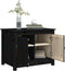vidaXL - Salontafel - 71x49x55 - cm - massief - grenenhout - zwart