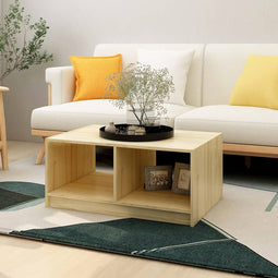 vidaXL - Salontafel - 75x50x33,5 - cm - massief - grenenhout - grijs