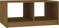 vidaXL - Salontafel - 75x50x33,5 - cm - massief - grenenhout - honingbruin