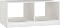 vidaXL - Salontafel - 75x50x33,5 - cm - massief - grenenhout - wit