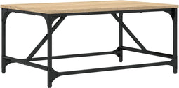 vidaXL - Salontafel - 75x50x35 - cm - bewerkt - hout - sonoma - eikenkleurig