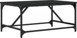 vidaXL - Salontafel - 75x50x35 - cm - bewerkt - hout - zwart