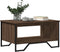 vidaXL - Salontafel - 75x51x40 - cm - bewerkt - hout - bruin - eikenkleur