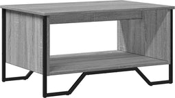 vidaXL - Salontafel - 75x51x40 - cm - bewerkt - hout - grijs - sonoma - eikenkleurig