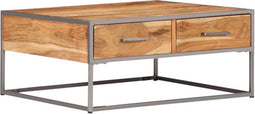 vidaXL - Salontafel - 75x75x35 - cm - massief - acaciahout