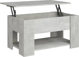 vidaXL - Salontafel - 79x49x41 - cm - bewerkt - hout - betongrijs