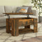 vidaXL - Salontafel - 79x49x41 - cm - bewerkt - hout - gerookt - eikenkleurig
