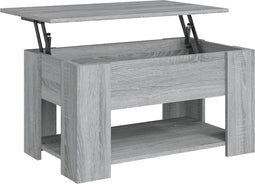 vidaXL - Salontafel - 79x49x41 - cm - bewerkt - hout - grijs - sonoma - eikenkleurig