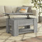 vidaXL - Salontafel - 79x49x41 - cm - bewerkt - hout - grijs - sonoma - eikenkleurig