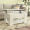 vidaXL - Salontafel - 79x49x41 - cm - bewerkt - hout - hoogglans - wit