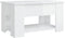 vidaXL - Salontafel - 79x49x41 - cm - bewerkt - hout - hoogglans - wit