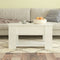 vidaXL - Salontafel - 79x49x41 - cm - bewerkt - hout - hoogglans - wit